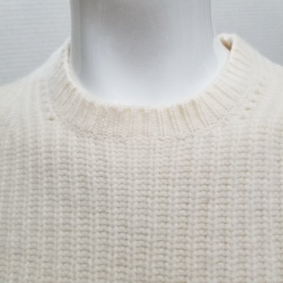 J.Crew sweater Small Lambswool Pointelle pullover knit side split 100% wool - Picture 9 of 16